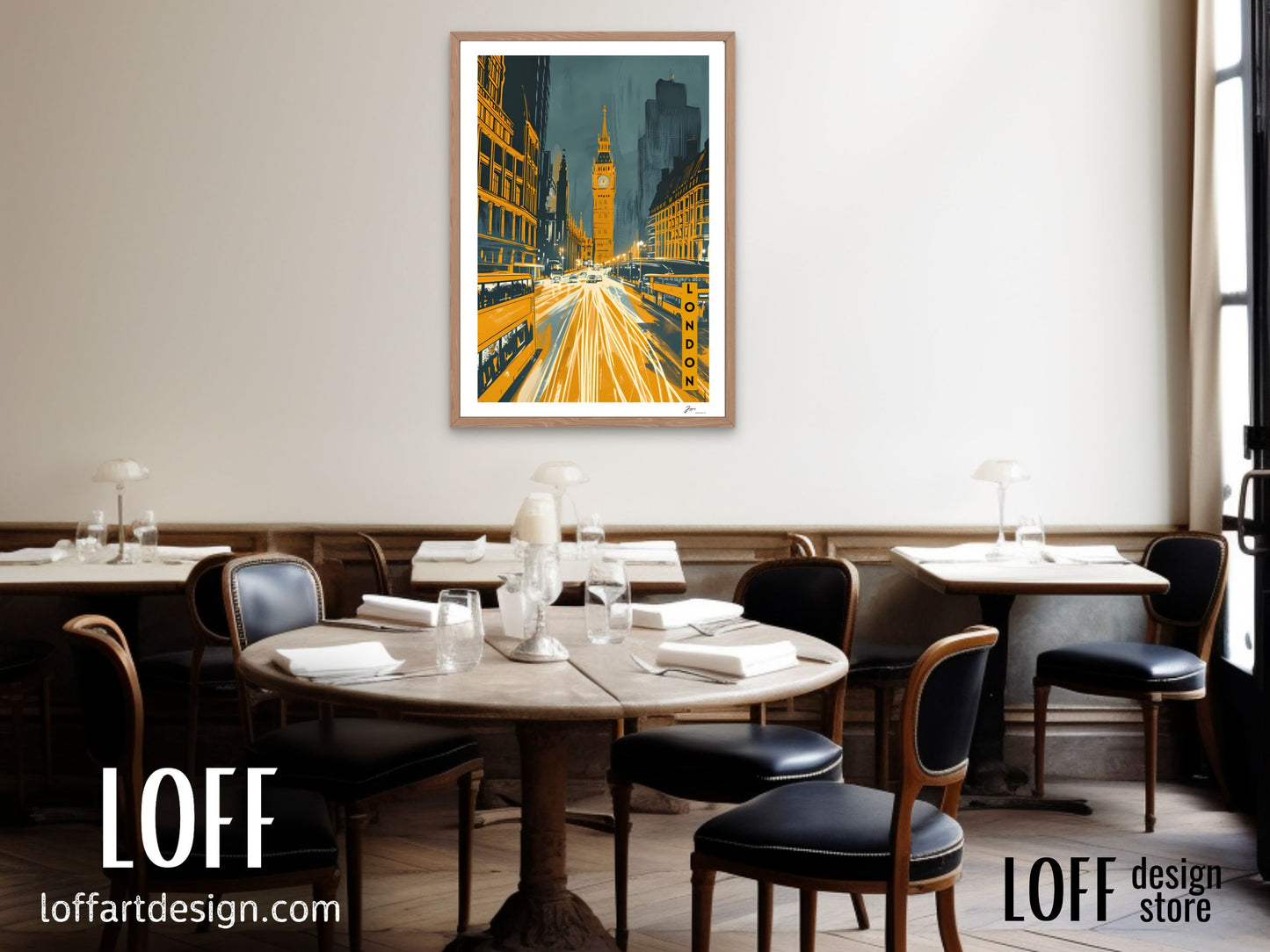 Paint in Yellow - City Vibes - Poster - London- Wall Art - Travel - Canvas - Wall decor - Gift for travel lovers