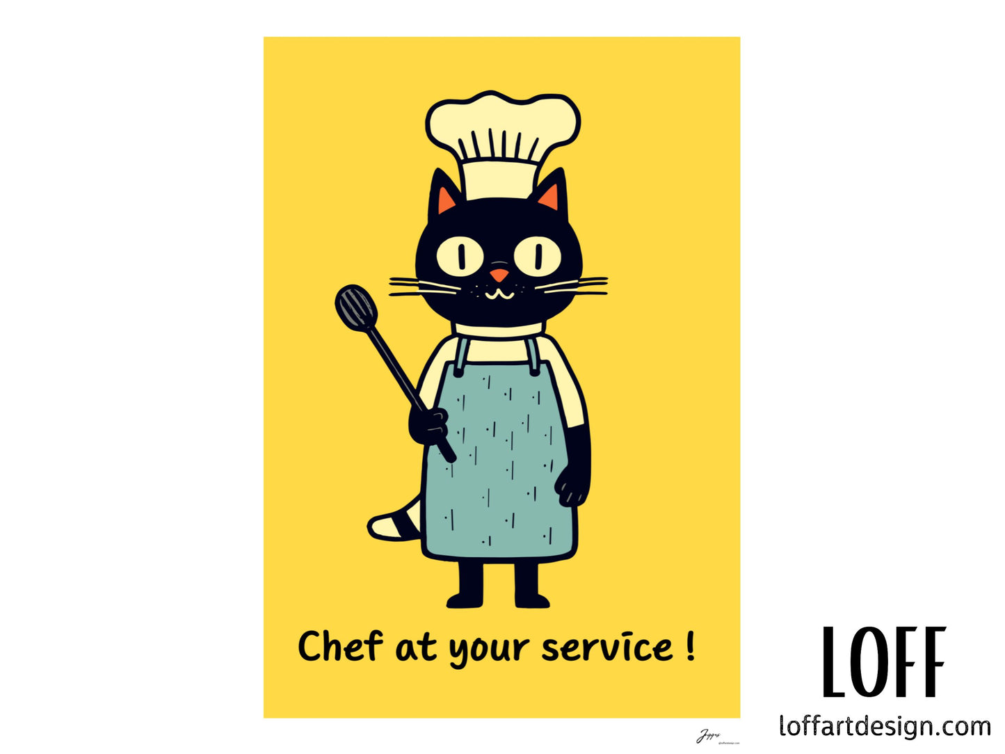 Culinary,Cat,Art,Kitchen Wall Decor,Cooking Print,Foodie Art Print,Restaurant