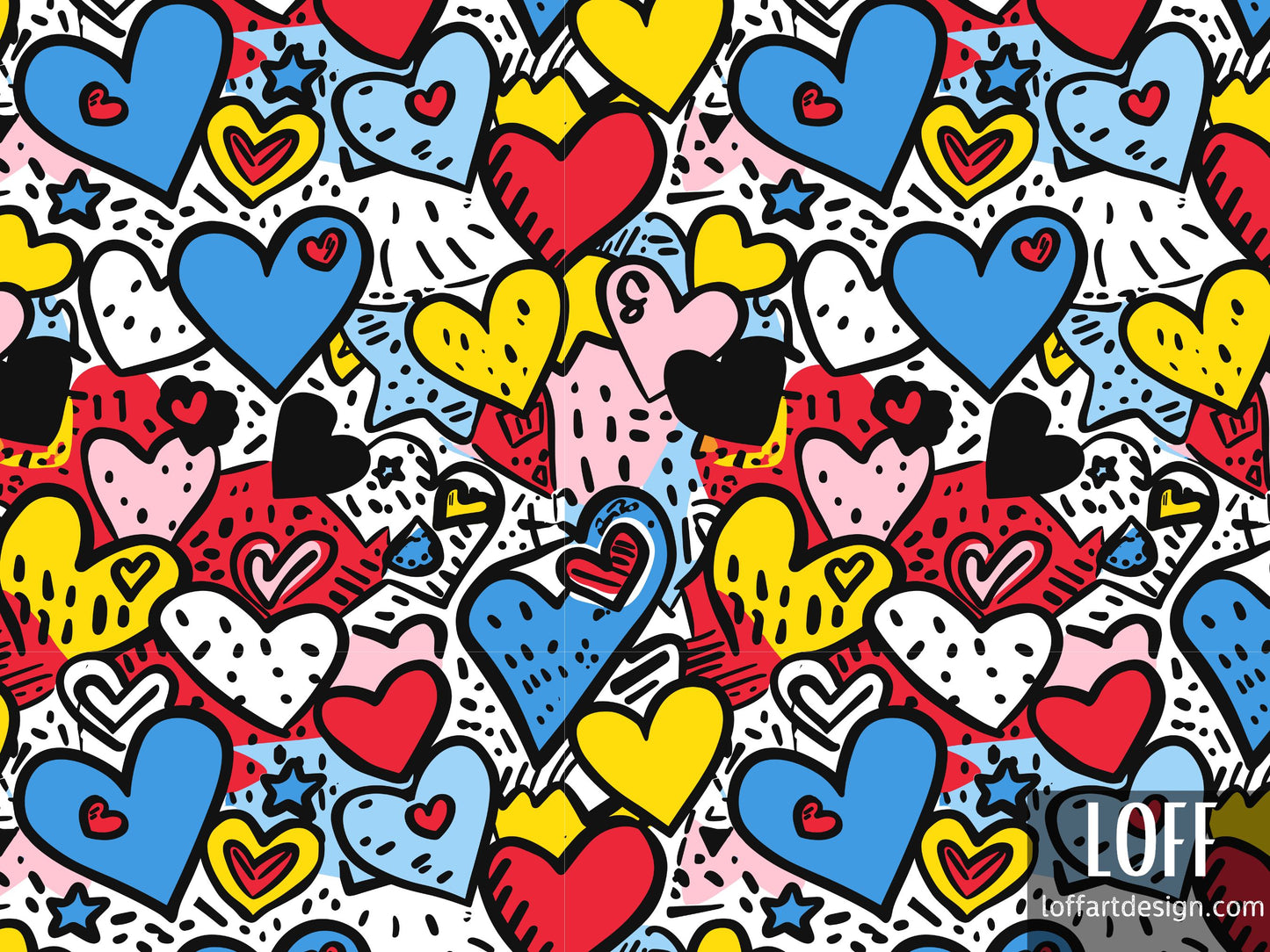 pop art hearts - mug - Hearts Pattern - valentines day-mom gift -gift idea