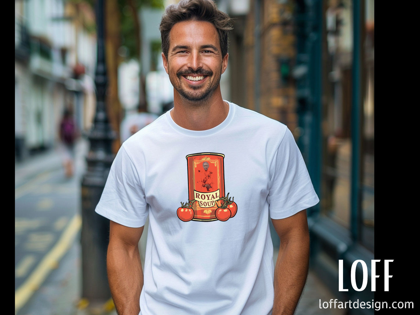 Royal Soup -Unisex t-shirt - King Charles III official Portrait Parody - royal family art