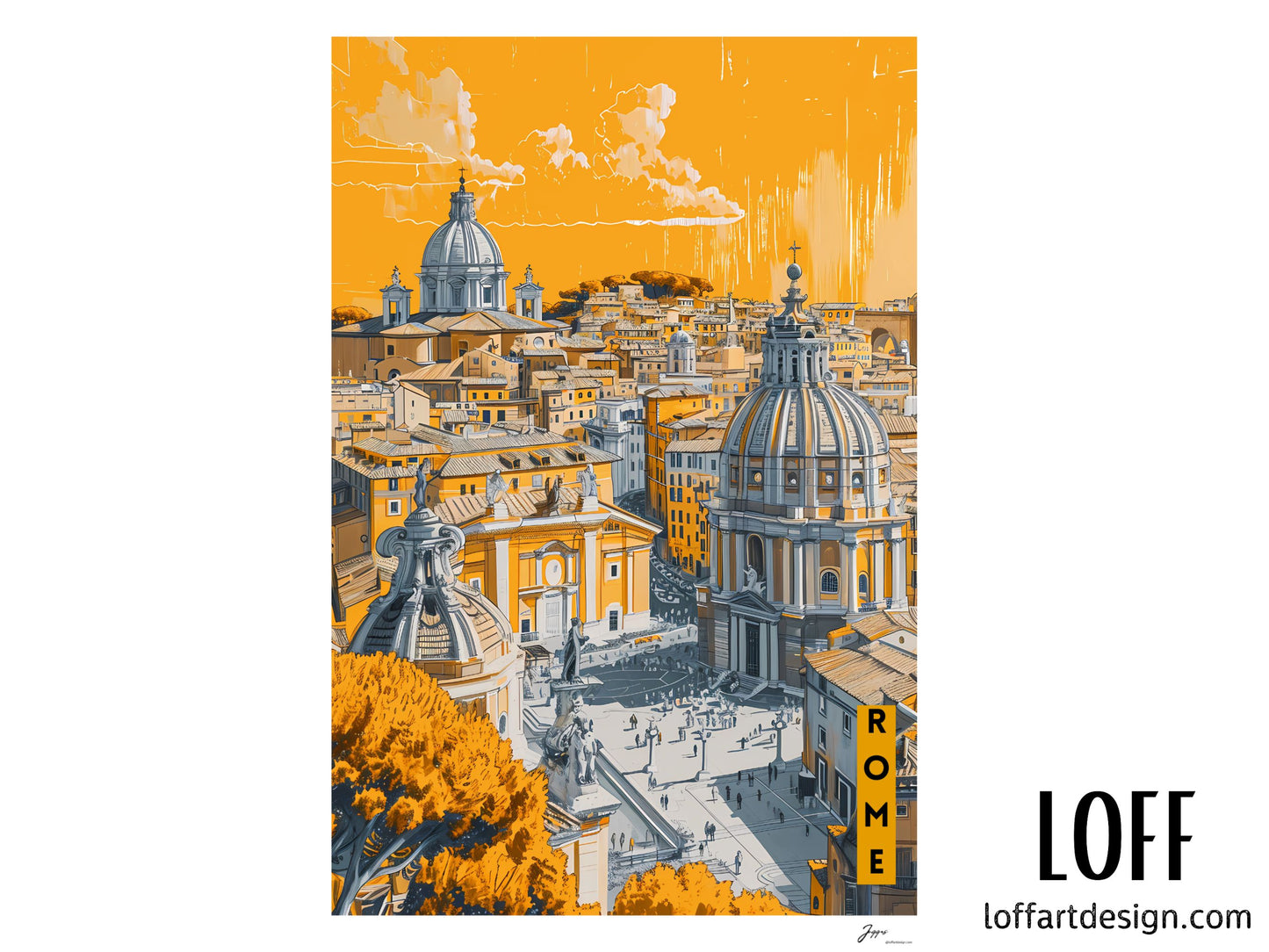Paint in Yellow - City Vibes - Poster - Lisbon- Wall Art - Travel - Canvas - Wall decor - Gift for travel lovers