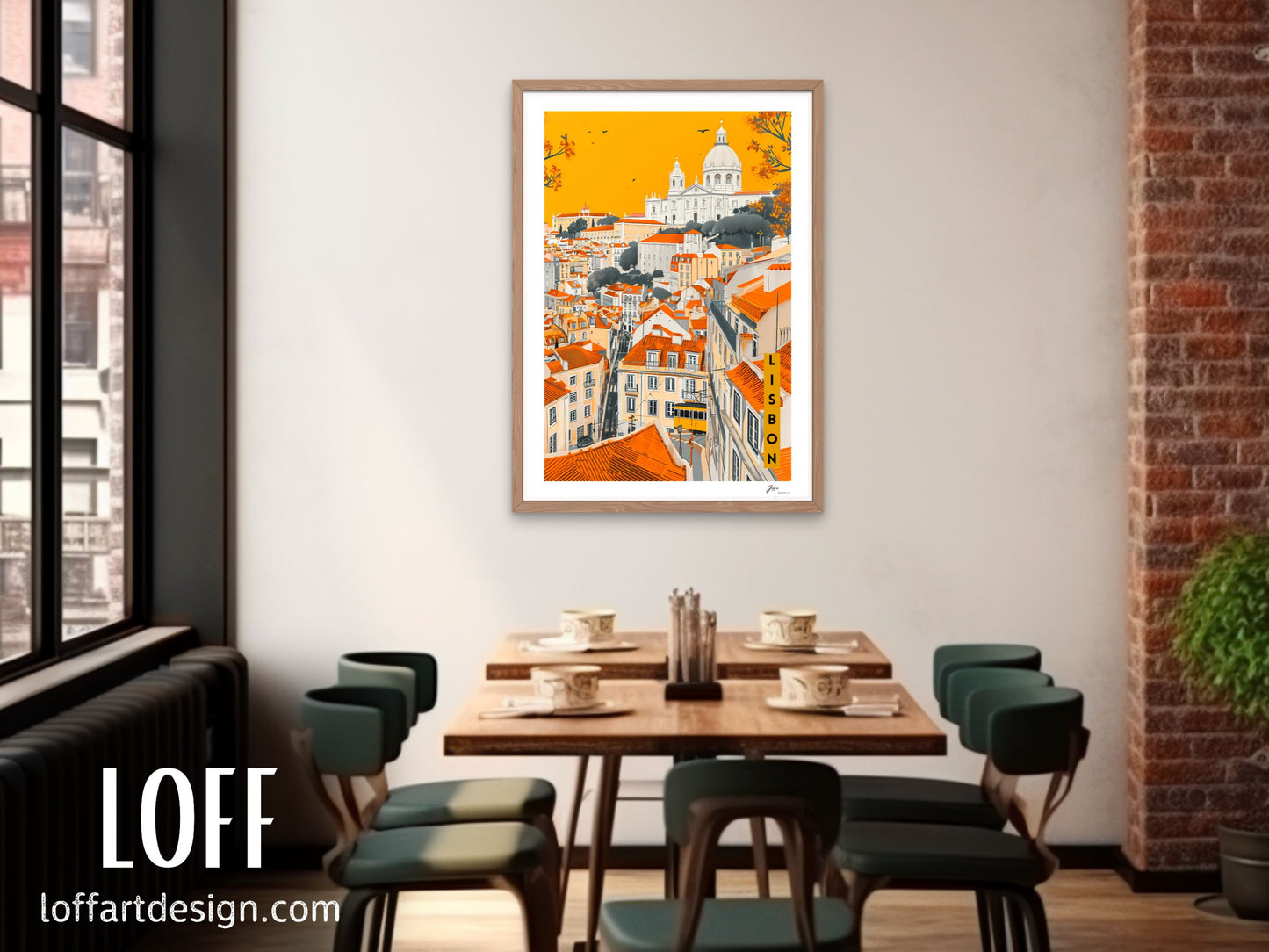 Paint in Yellow - City Vibes - Poster - Lisbon- Wall Art - Travel - Canvas - Wall decor - Gift for travel lovers