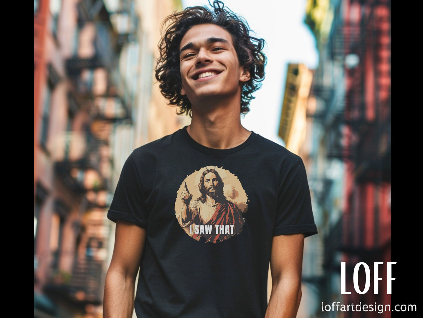 I Saw That - Jesus funny Unisex organic cotton t-shirt