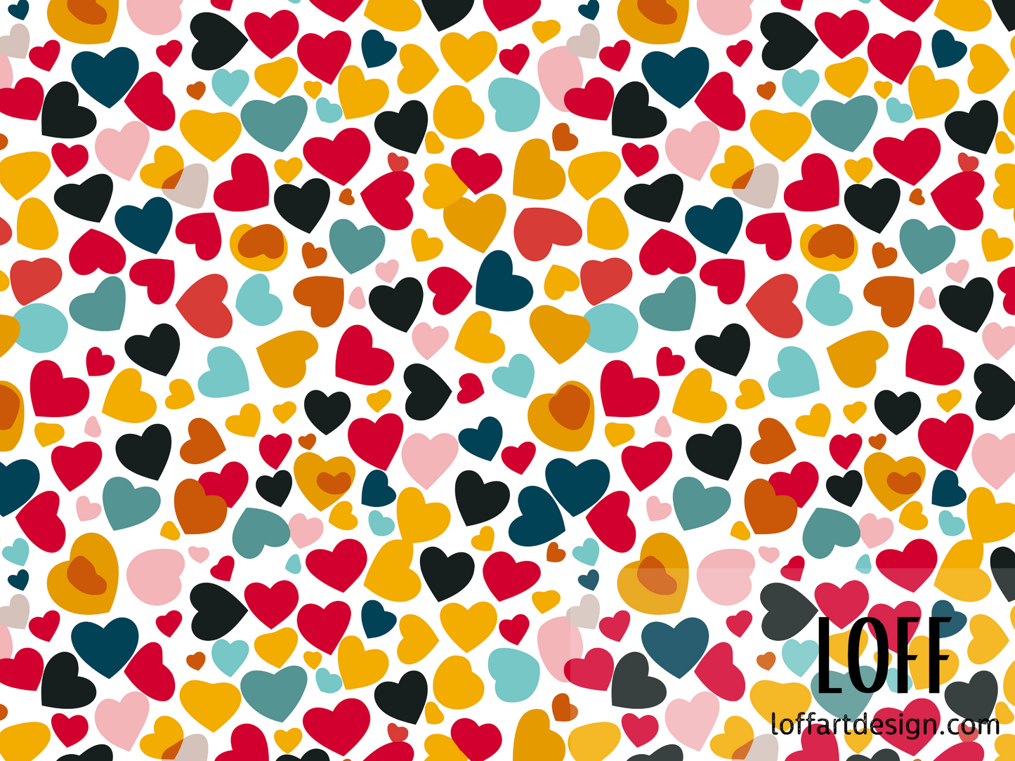 Heart Petals - Tote bag - Hearts Pattern - valentines day-mom gift -gift idea