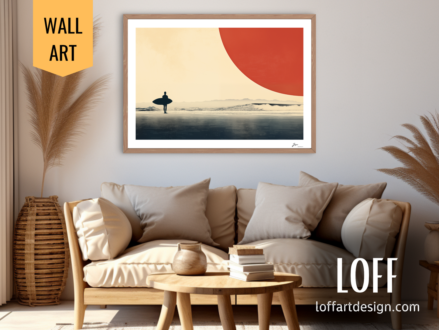 Wave Whispers - Poster - Beach Poster, Surf Art Print, Sunset Wall Art, wallDecor, Ocean Art Print