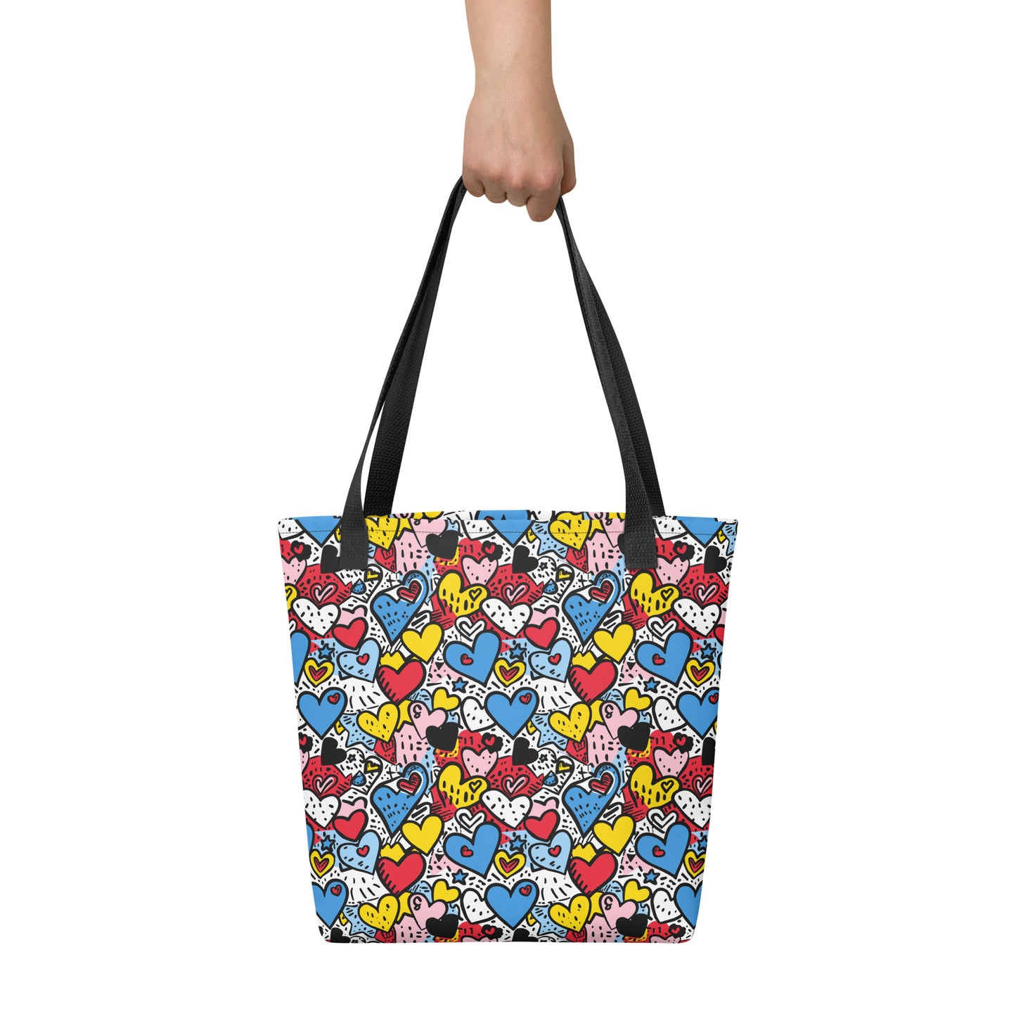 Pop art Hearts - Hearts Tote bag - Valentines Day gift for her - Spread love - unique style
