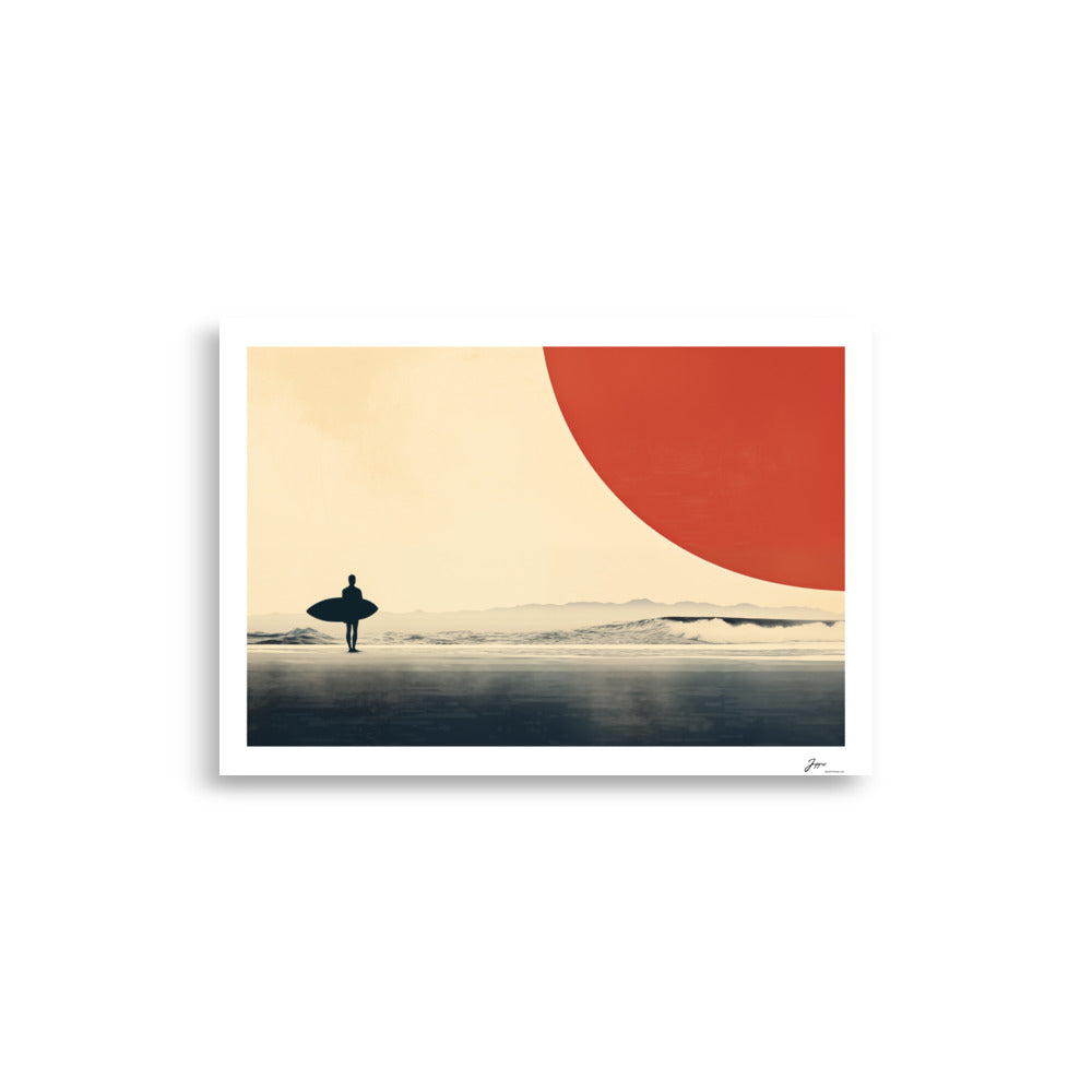 Wave Whispers - Poster - Beach Poster, Surf Art Print, Sunset Wall Art, wallDecor, Ocean Art Print