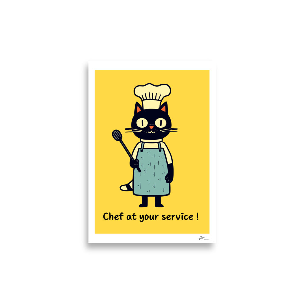 Culinary,Cat,Art,Kitchen Wall Decor,Cooking Print,Foodie Art Print,Restaurant