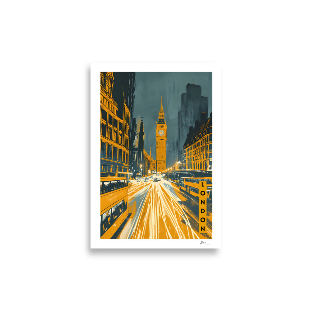 Paint in Yellow - City Vibes - Poster - London- Wall Art - Travel - Canvas - Wall decor - Gift for travel lovers