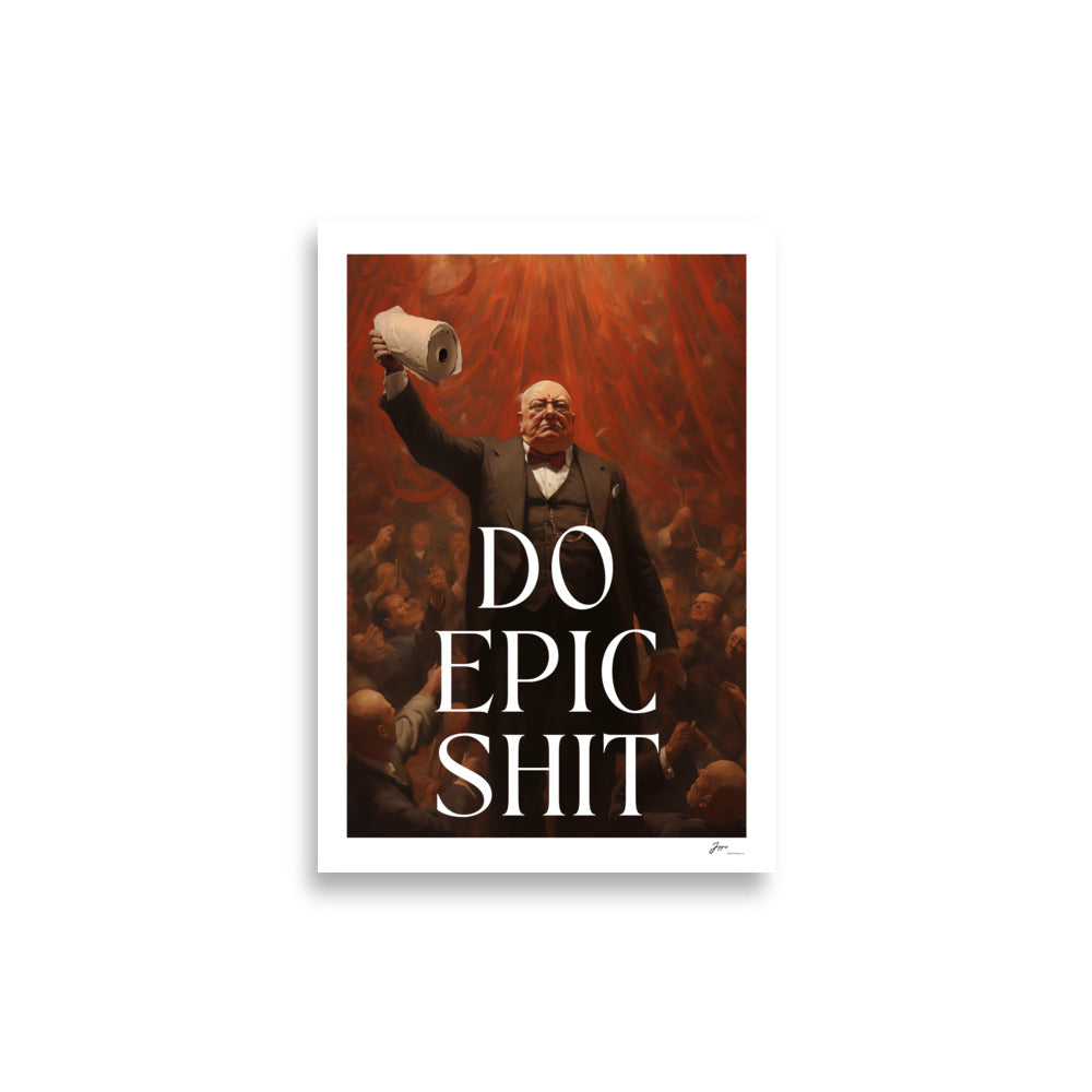 Winston Churchill - humorous artwork Poster