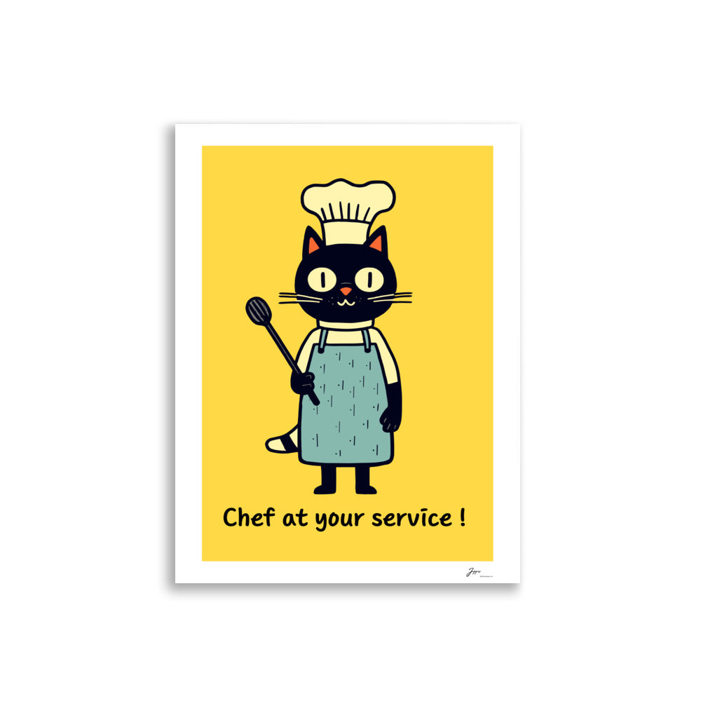 Culinary,Cat,Art,Kitchen Wall Decor,Cooking Print,Foodie Art Print,Restaurant