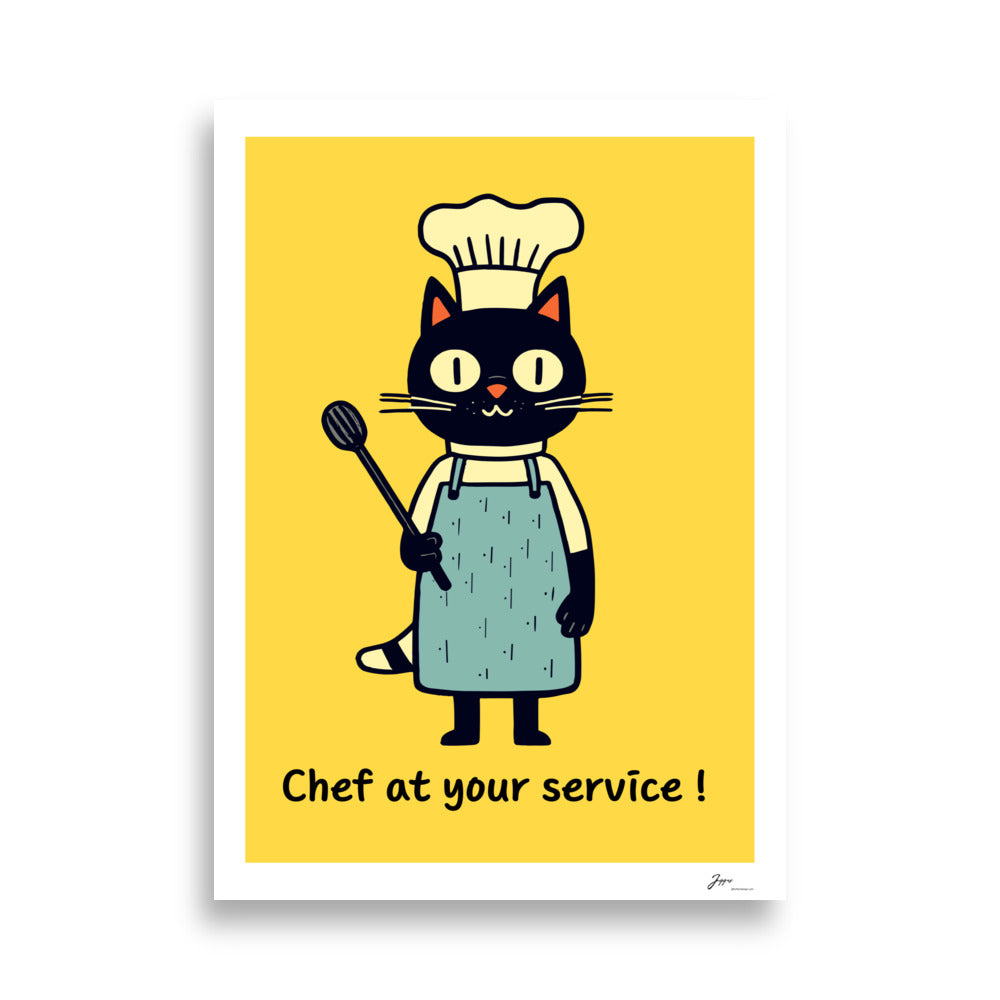 Culinary,Cat,Art,Kitchen Wall Decor,Cooking Print,Foodie Art Print,Restaurant