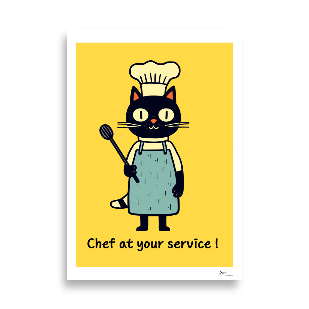 Culinary,Cat,Art,Kitchen Wall Decor,Cooking Print,Foodie Art Print,Restaurant