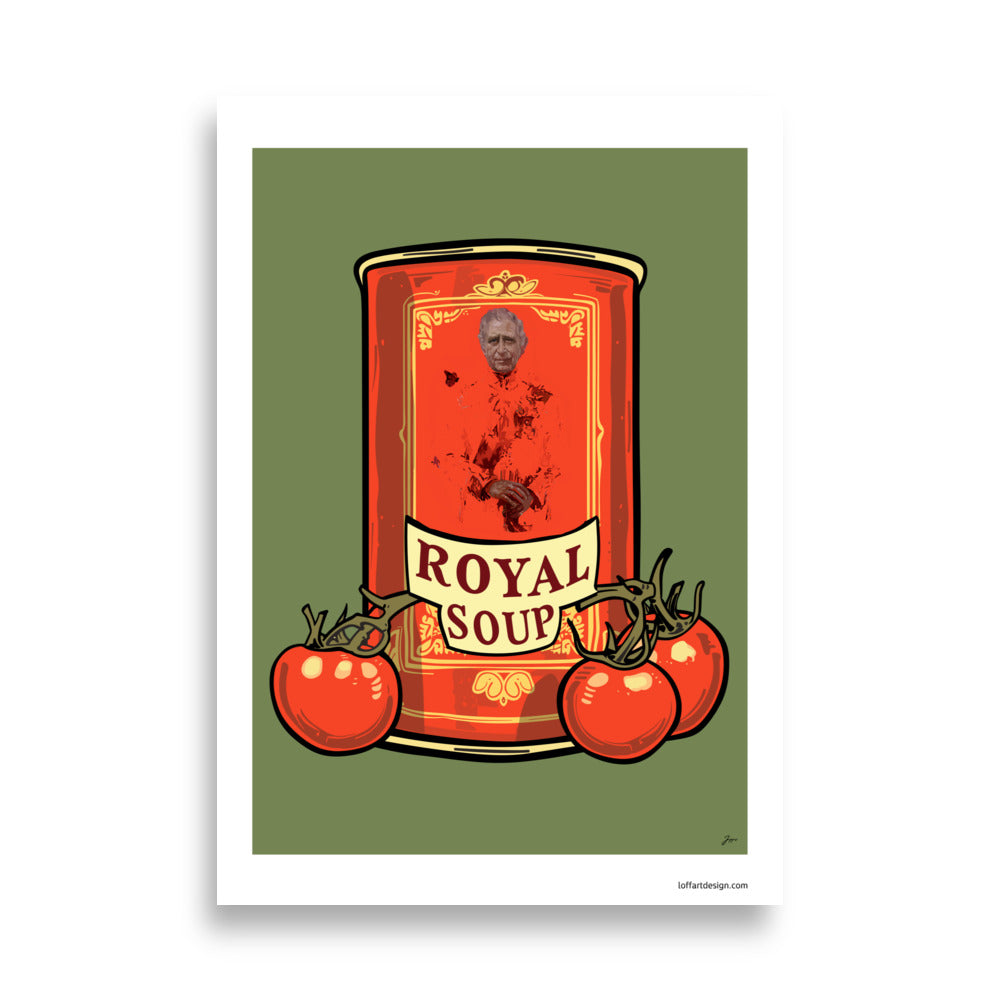 King Charles III oficial portrait parody - Poster - Royal Family art - Funny wall decor