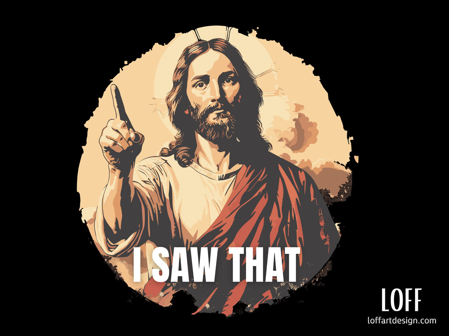 I Saw That - Jesus White glossy mug