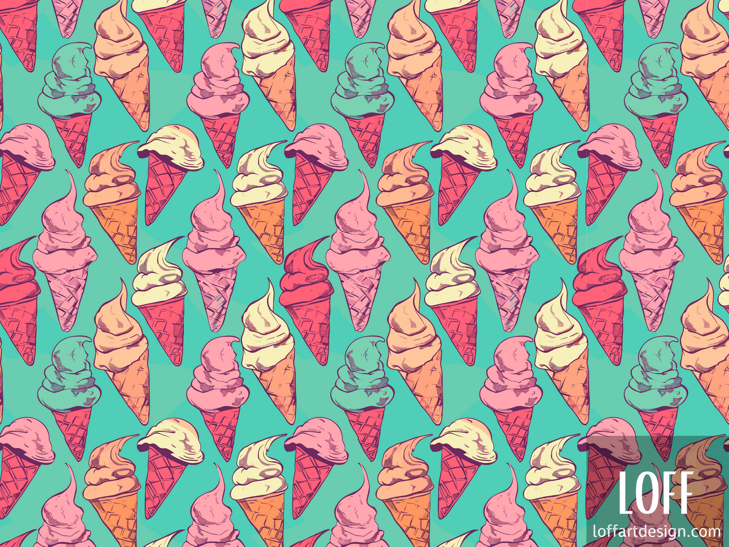 Ice Cream pattern - Tote bag