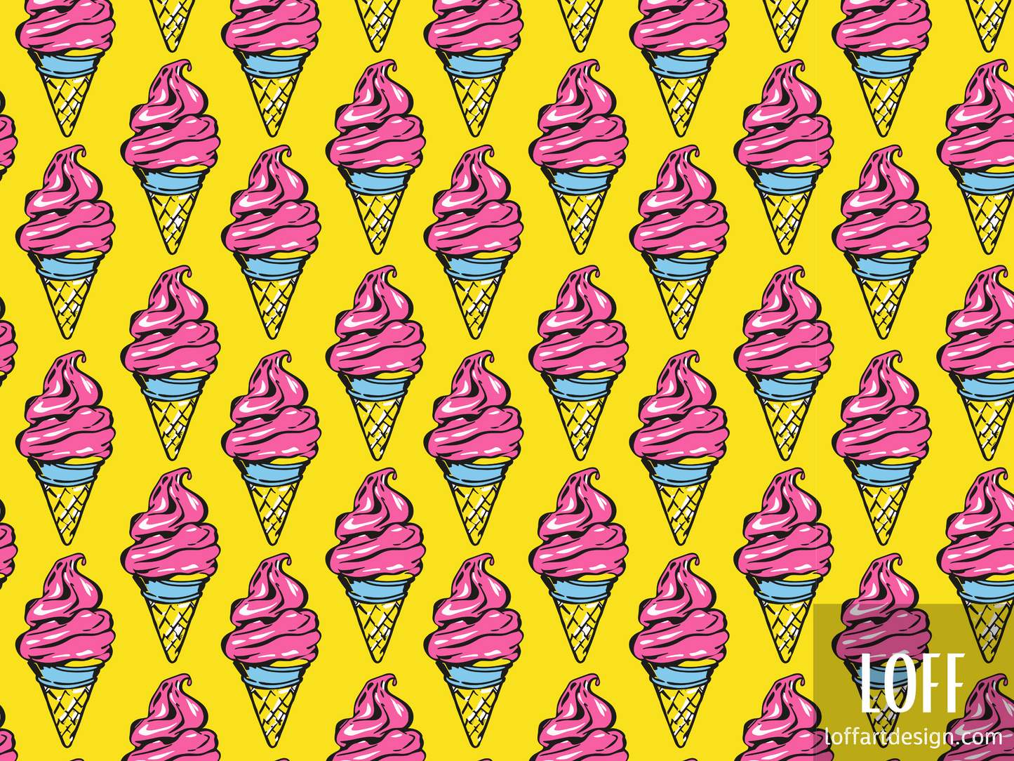 Pop art Scoops - Ice Cream pattern - Tote Bag