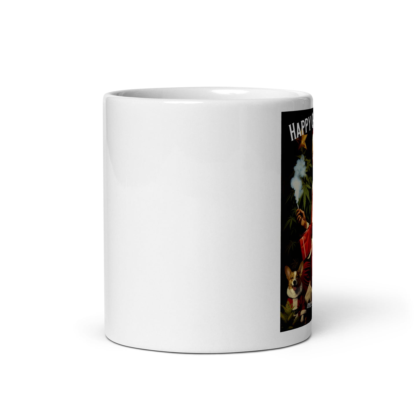 Happy Christmas - King Charles III - White glossy mug