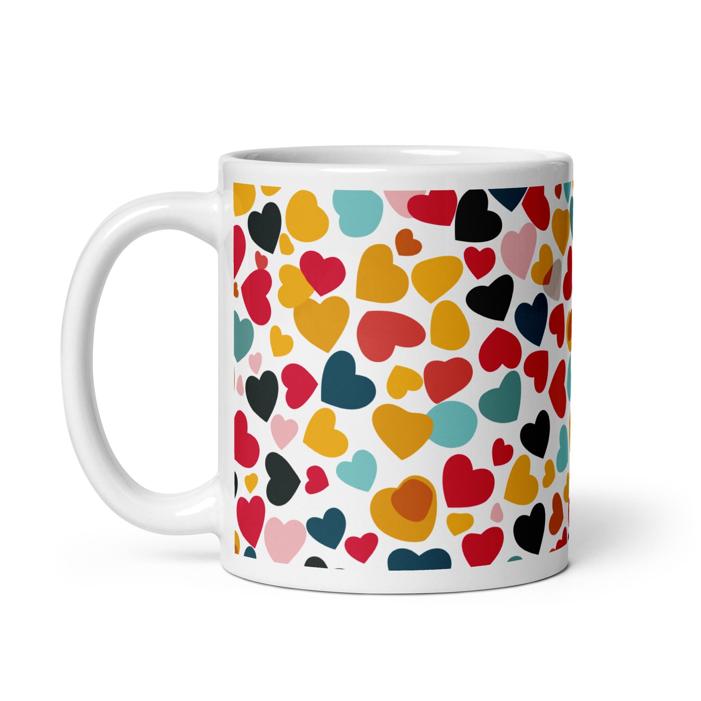Heart Petals - mug - Hearts Pattern - valentines day-mom gift -gift idea