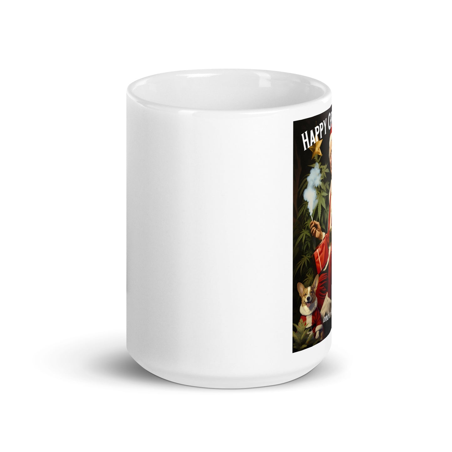 Happy Christmas - King Charles III - White glossy mug