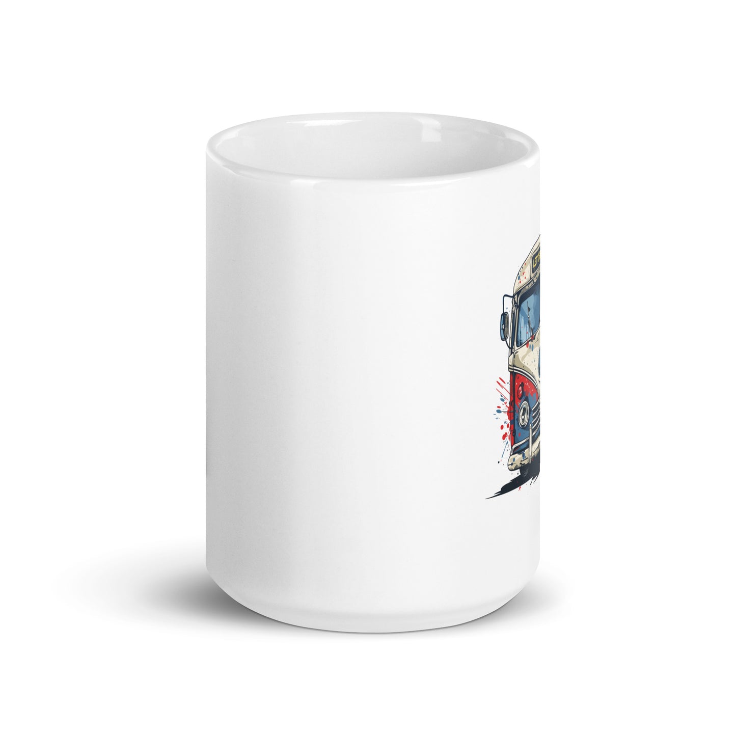 Let's Get Lost - Adventure Bus - White glossy mug