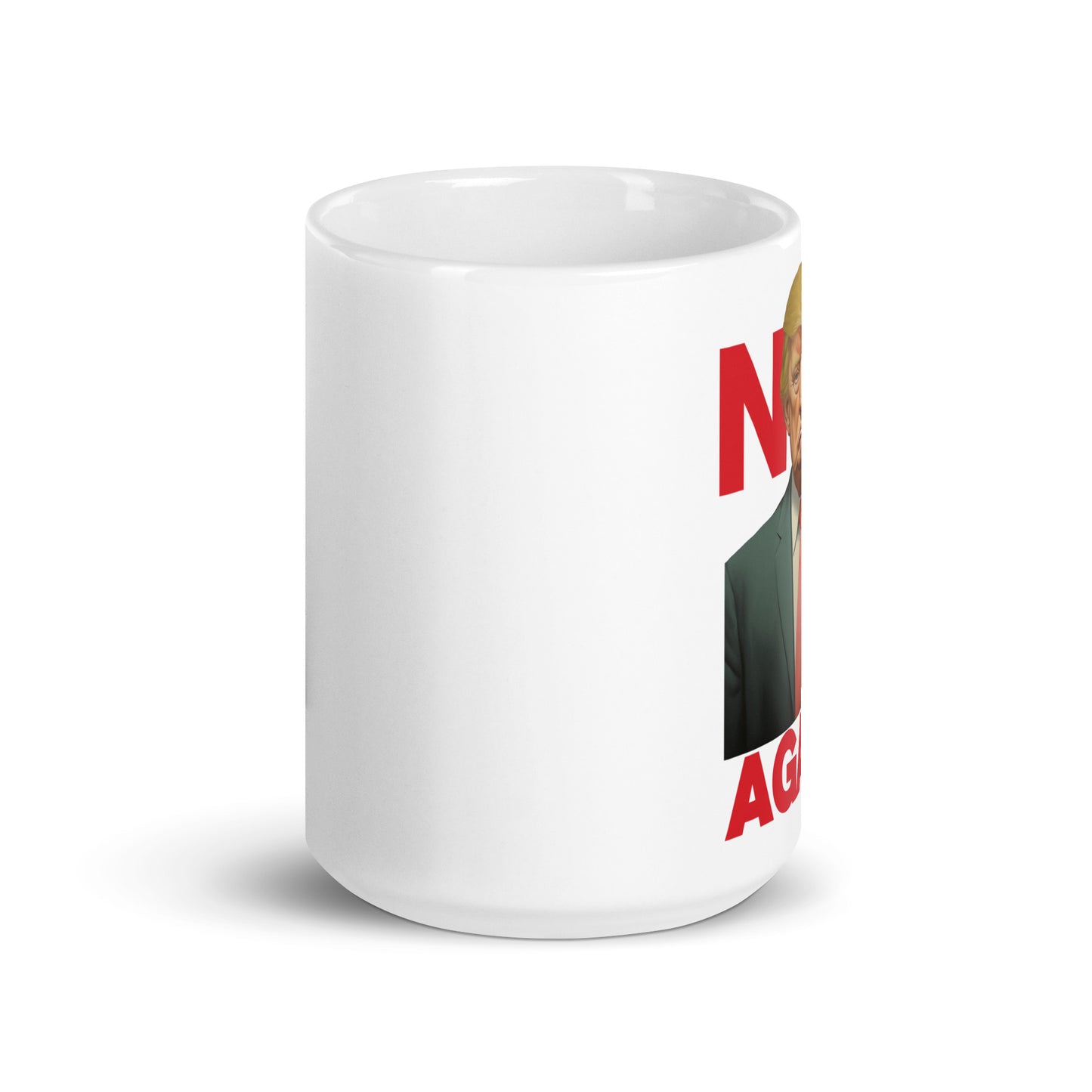 White glossy mug