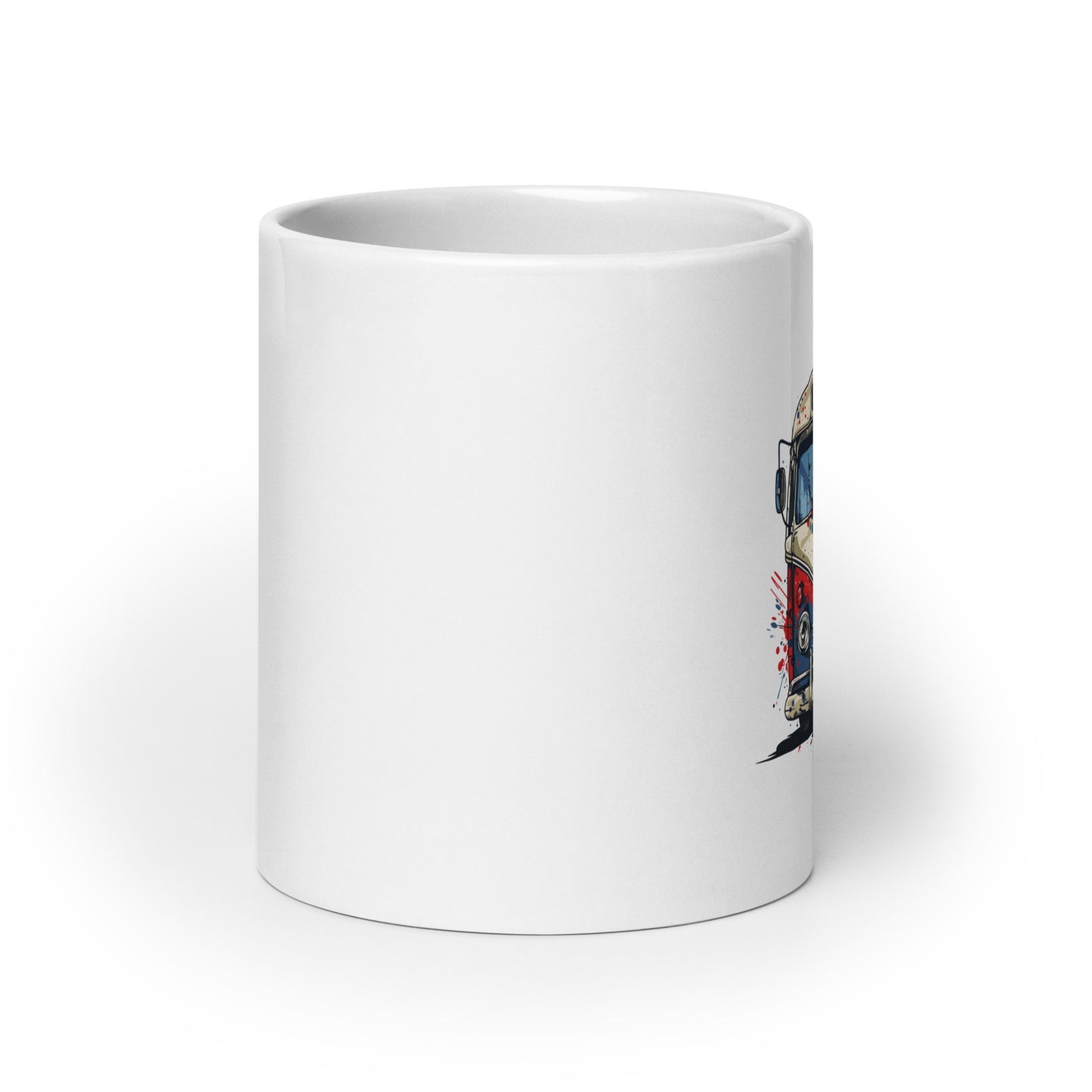 Let's Get Lost - Adventure Bus - White glossy mug