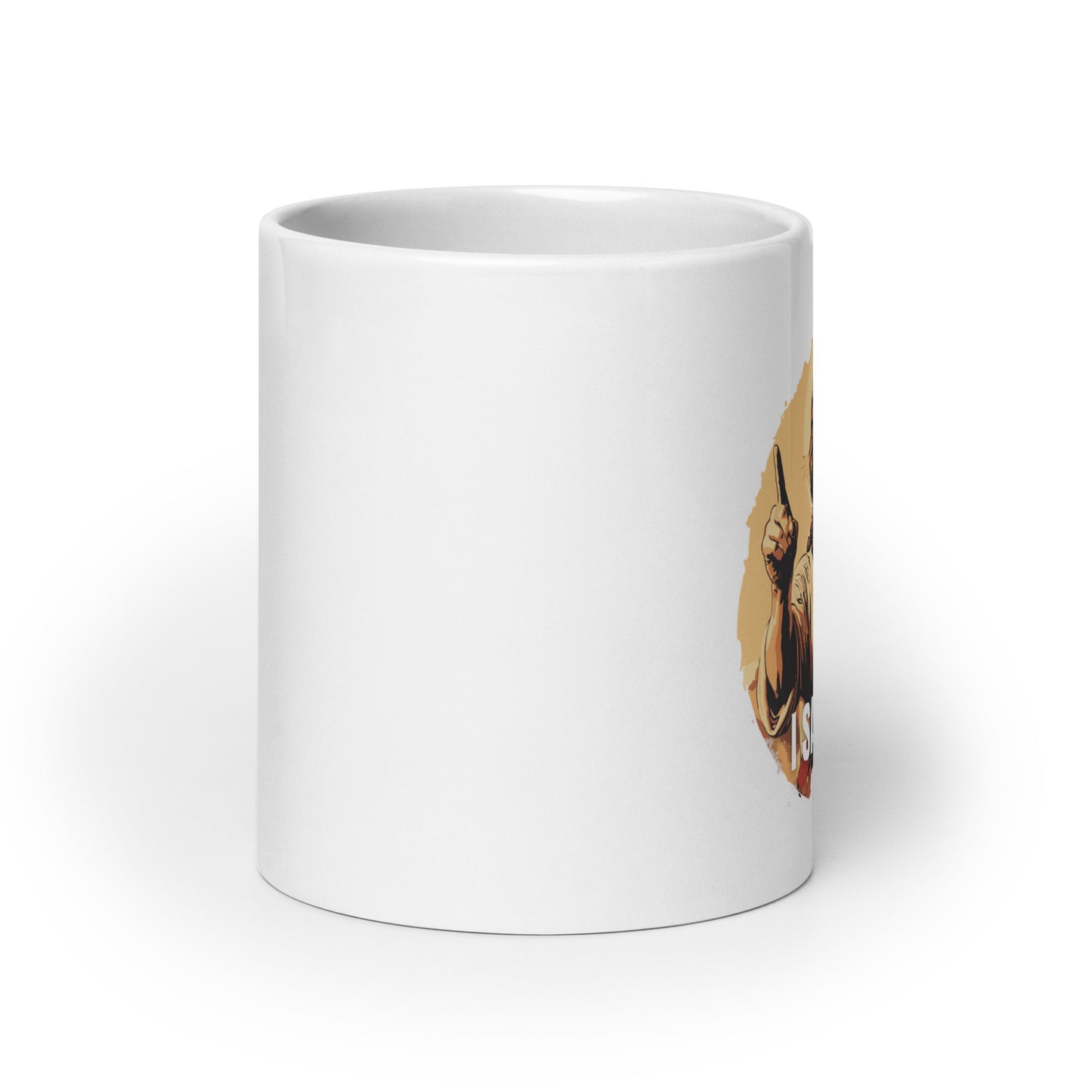 I Saw That - Jesus White glossy mug