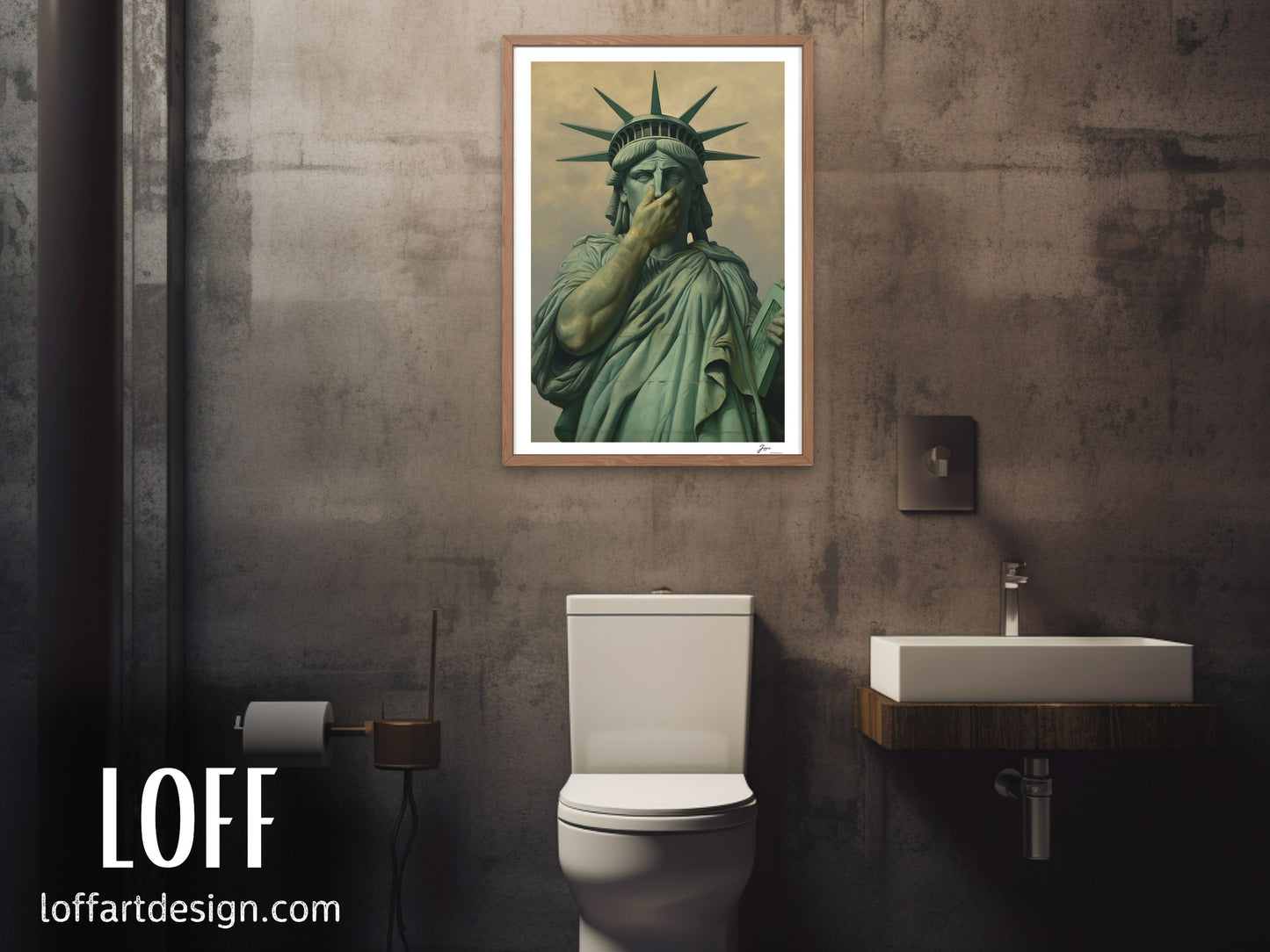 Liberty Statue - Poster - Funny Bathroom Prints