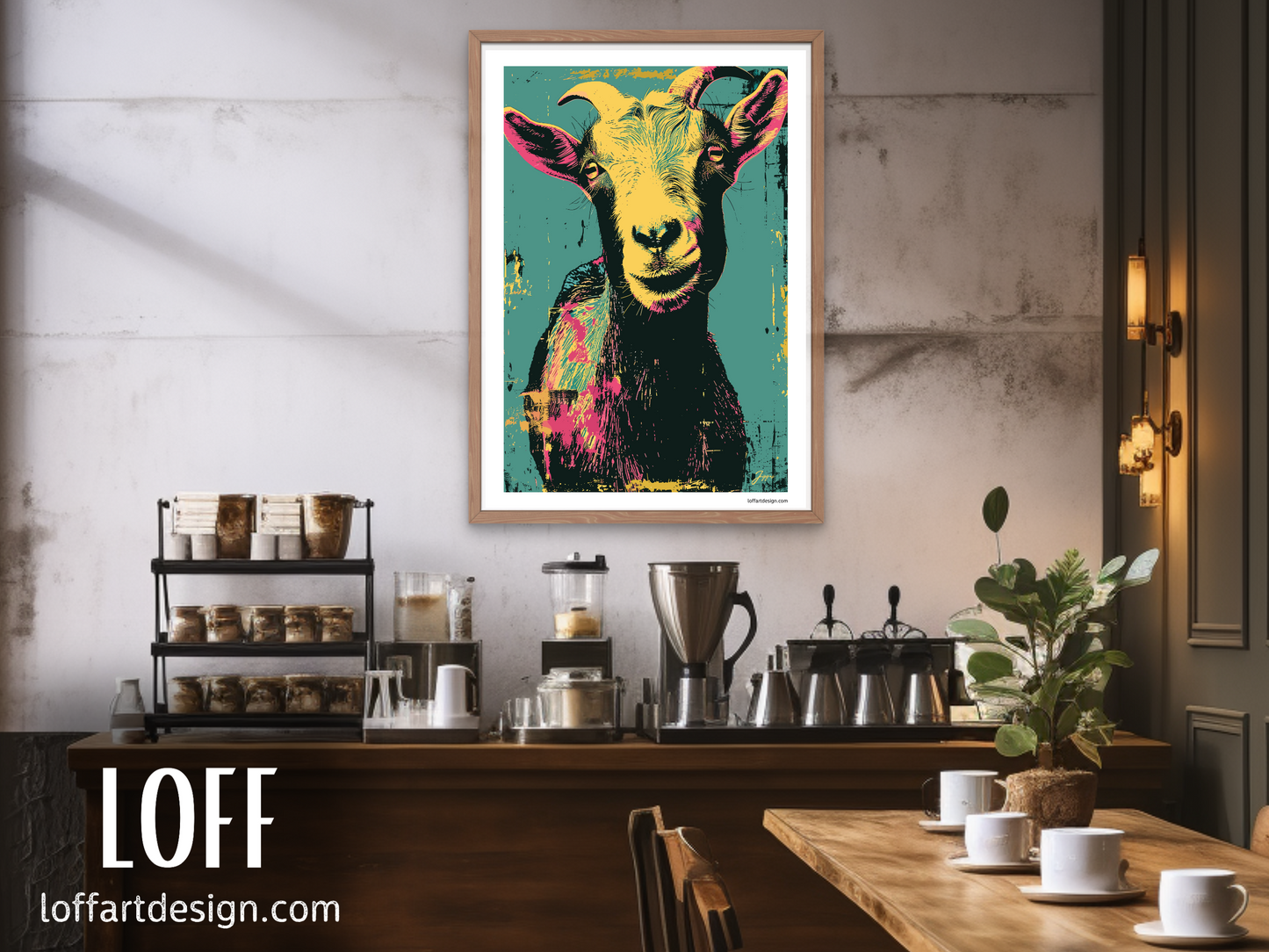 Pop art,Farmhouse , farm animals, animal portrait