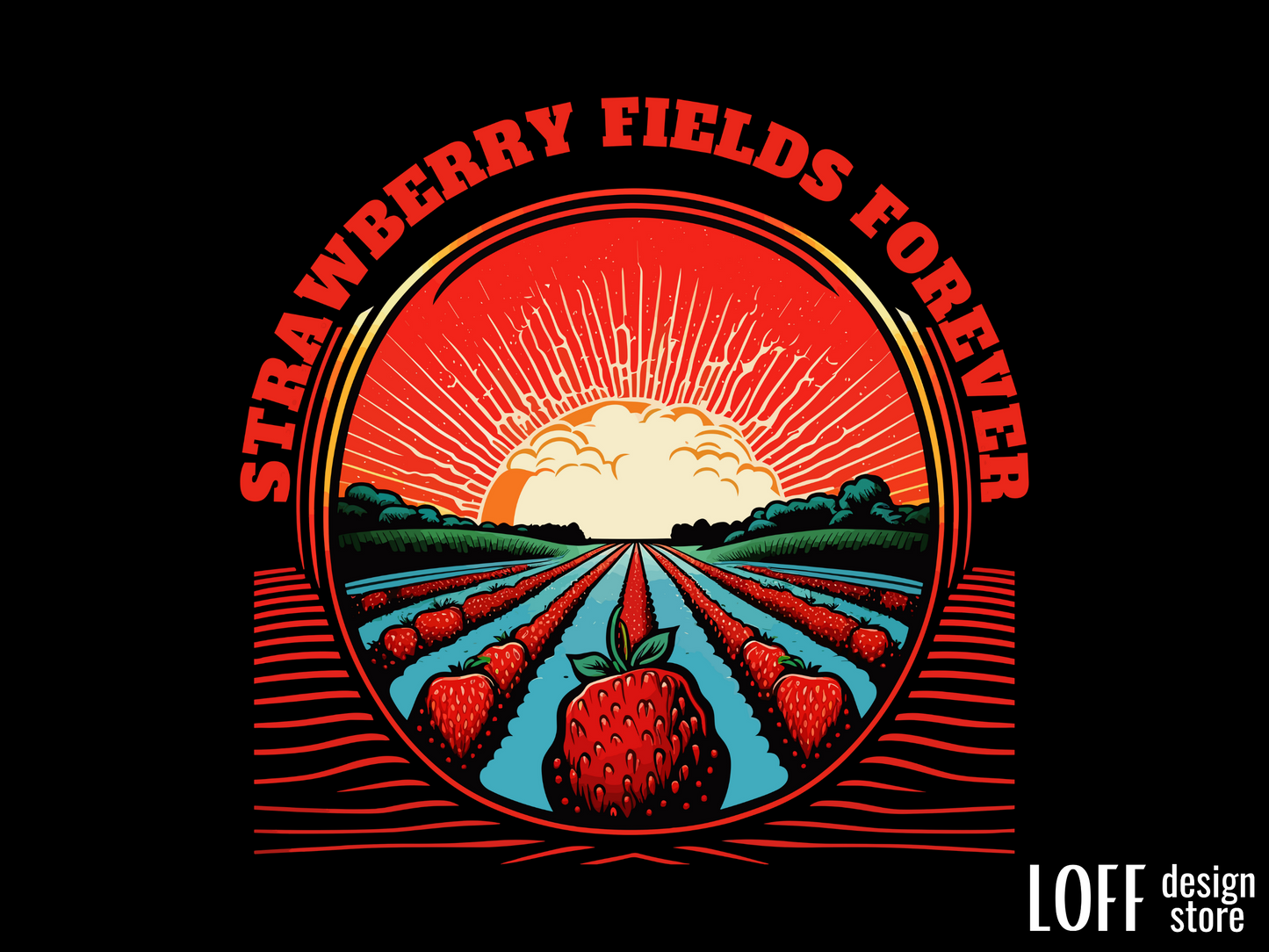 Strawberry Fields Forever- Unisex t-shirt