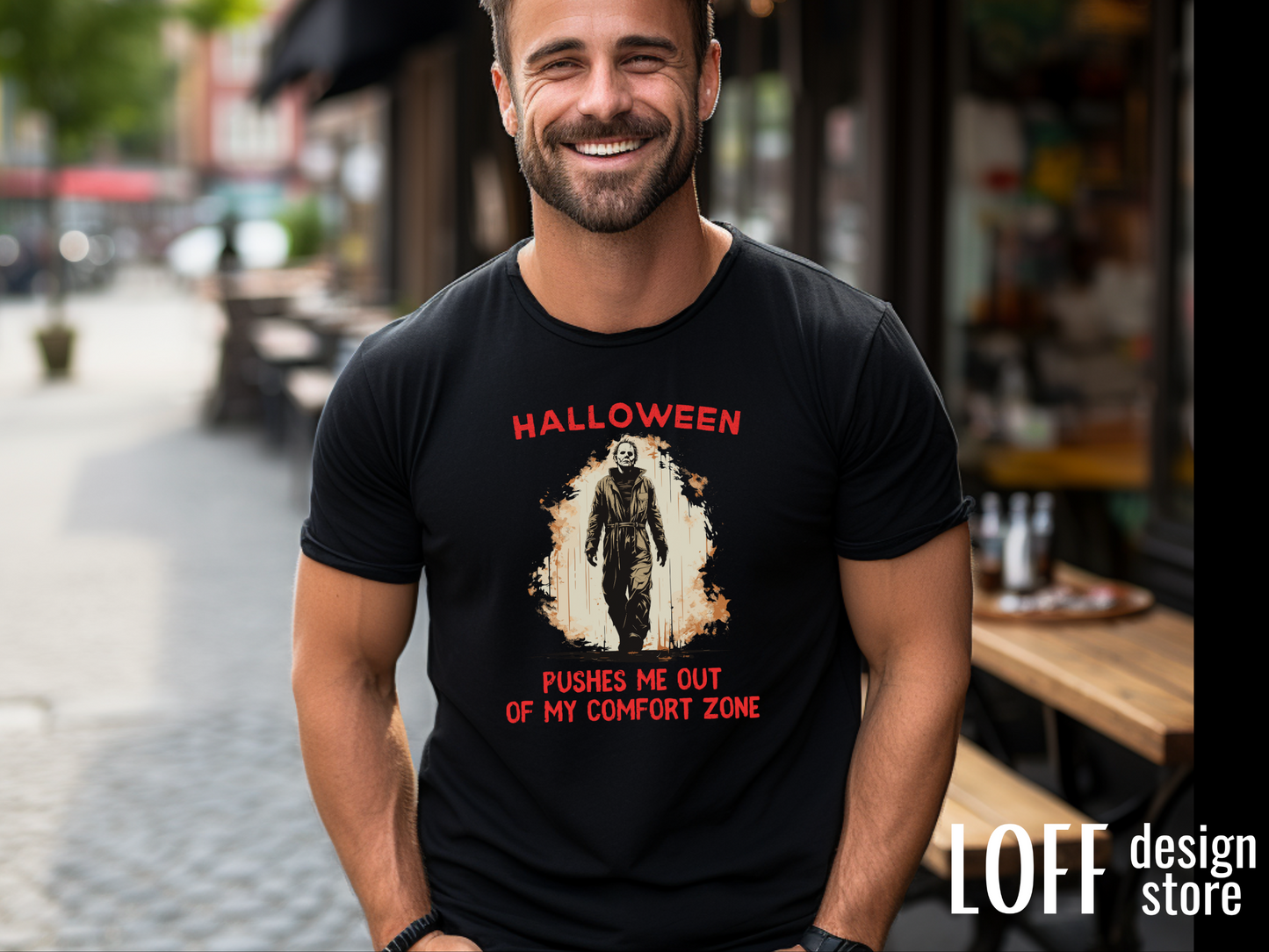 Halloween pushes me out of my comfort zone - Unisex t-shirt