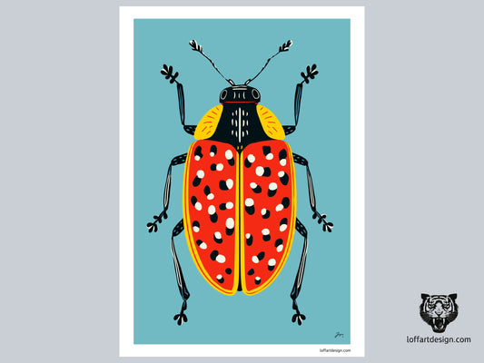 Oswin Bug Illustration Poster
