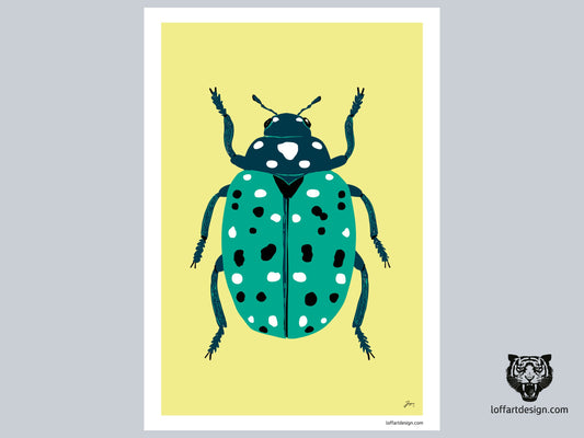 Mavis Bug Illustration Poster