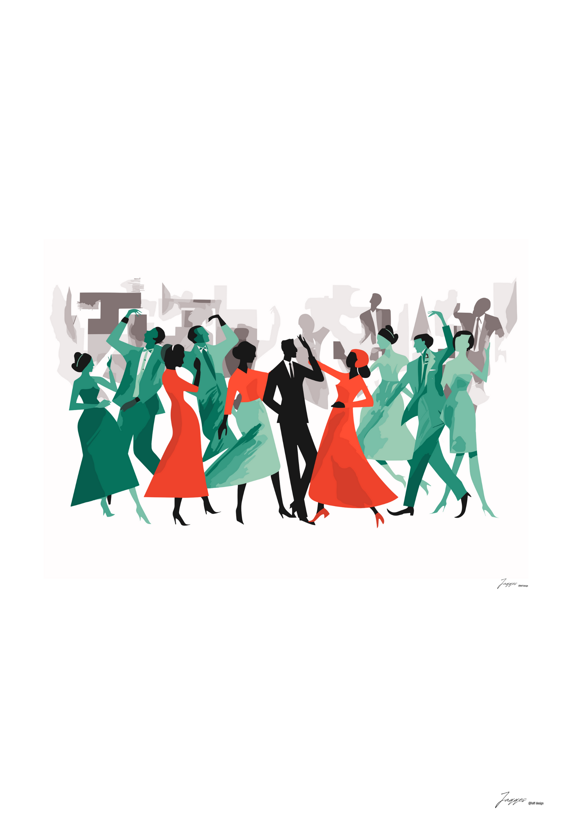 Jazz party poster-home decor-wall art - art deco - vintage art