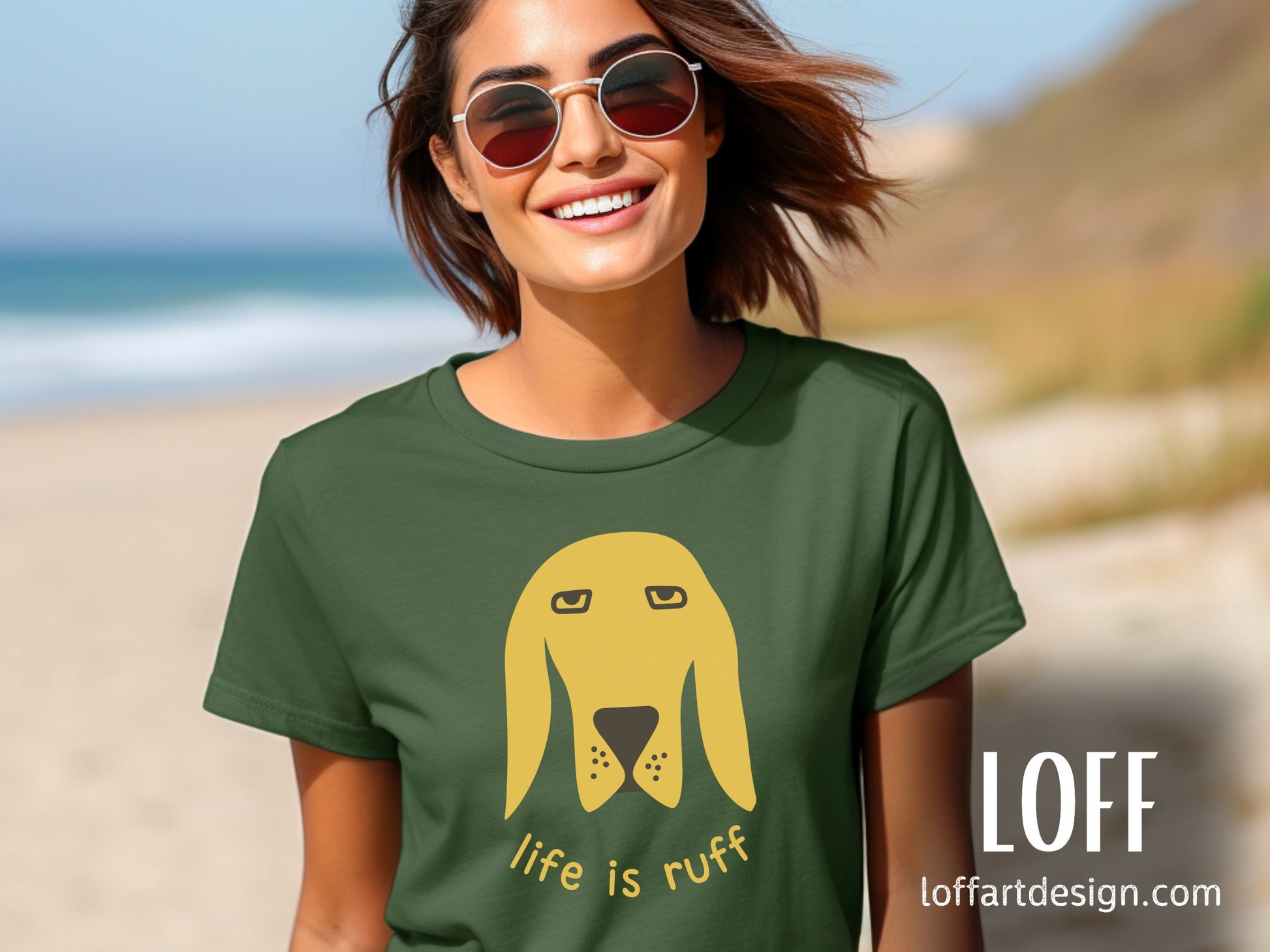 Cotton Tee, Pachy Dog, Graphic Tee, Cute Dog ,Shirt Style,,Whimsical Minimalism, Laid-Back Dog