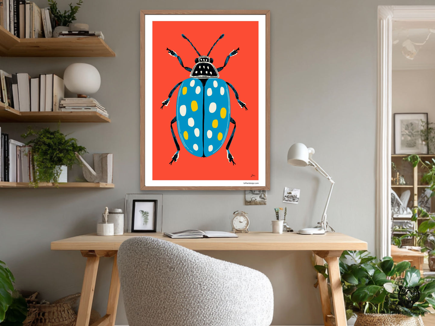 Elva Bug Illustration Poster