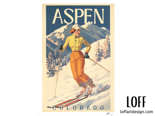  Ski Resort Vintage Illustration,Perfect for Skiing Enthusiasts,Unique Gift for Winter Sports Lovers,Retro Ski Design