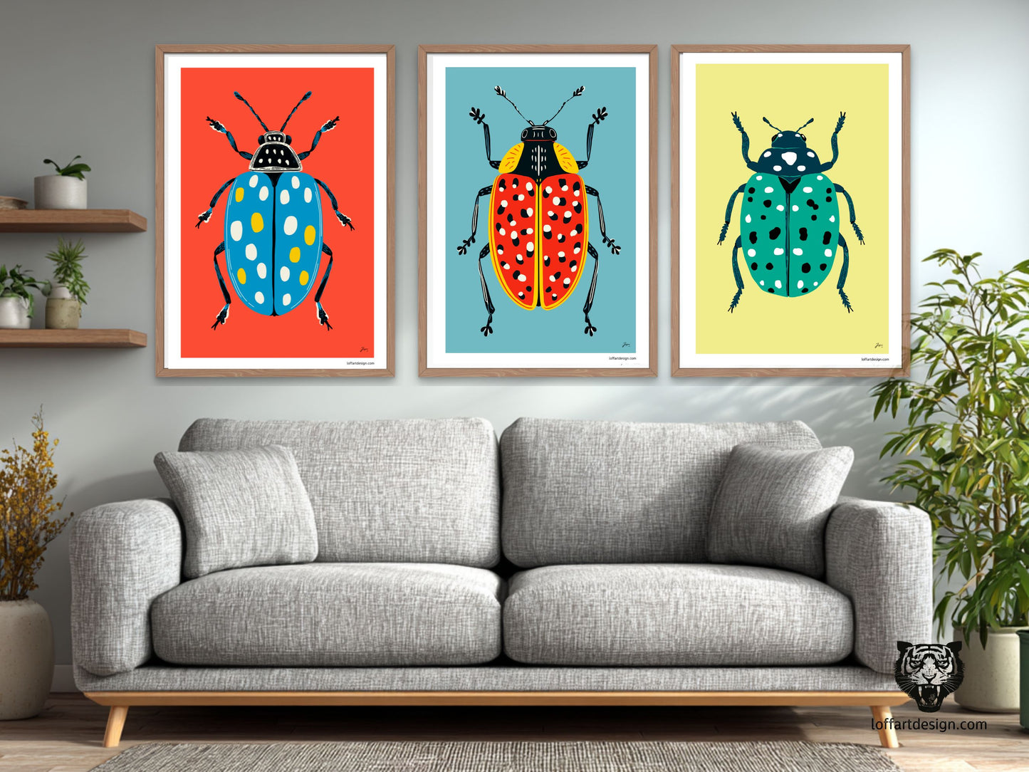 Elva Bug Illustration Poster