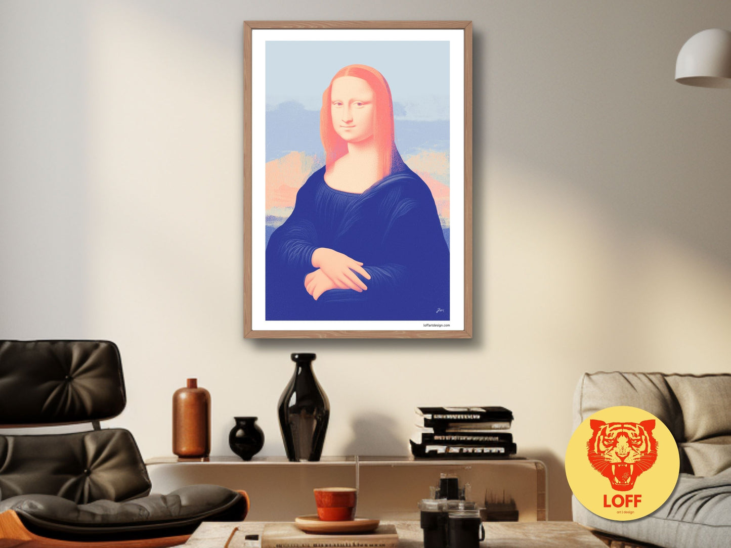 Neon Mona Poster | Bold Pop Art Reinterpretation