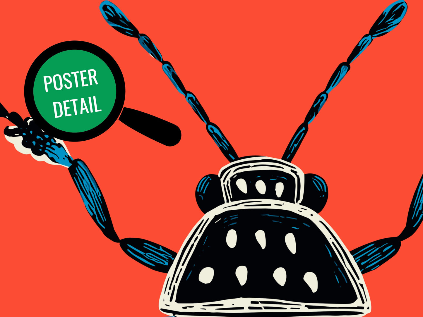 Elva Bug Illustration Poster