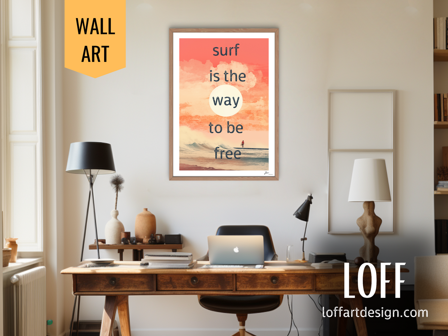 Surf is the way to be free - Poster