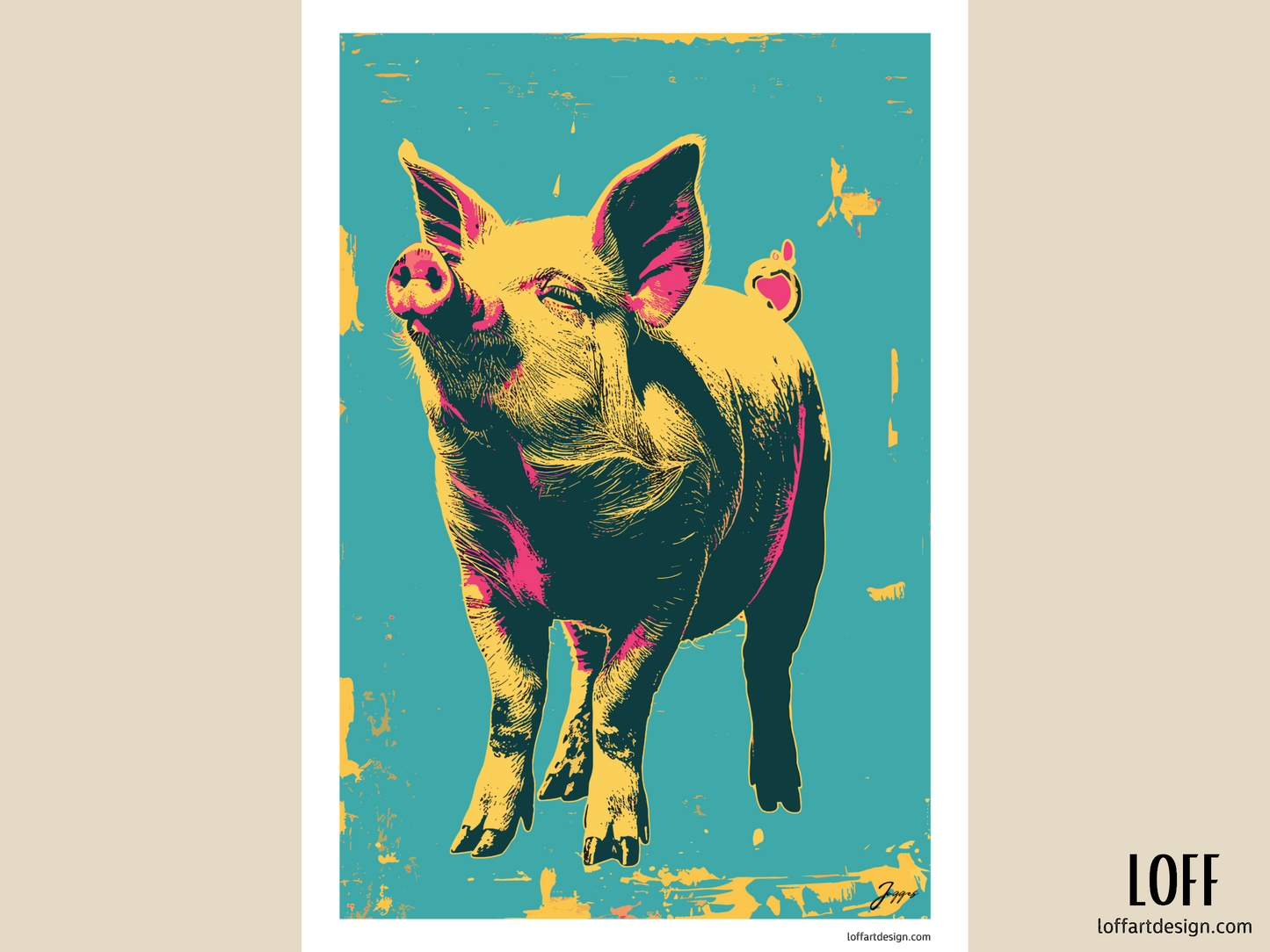 Pop art,Farmhouse , farm animals, animal portrait