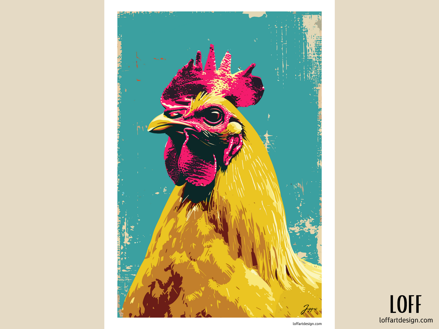 Pop art,Farmhouse , farm animals, animal portrait