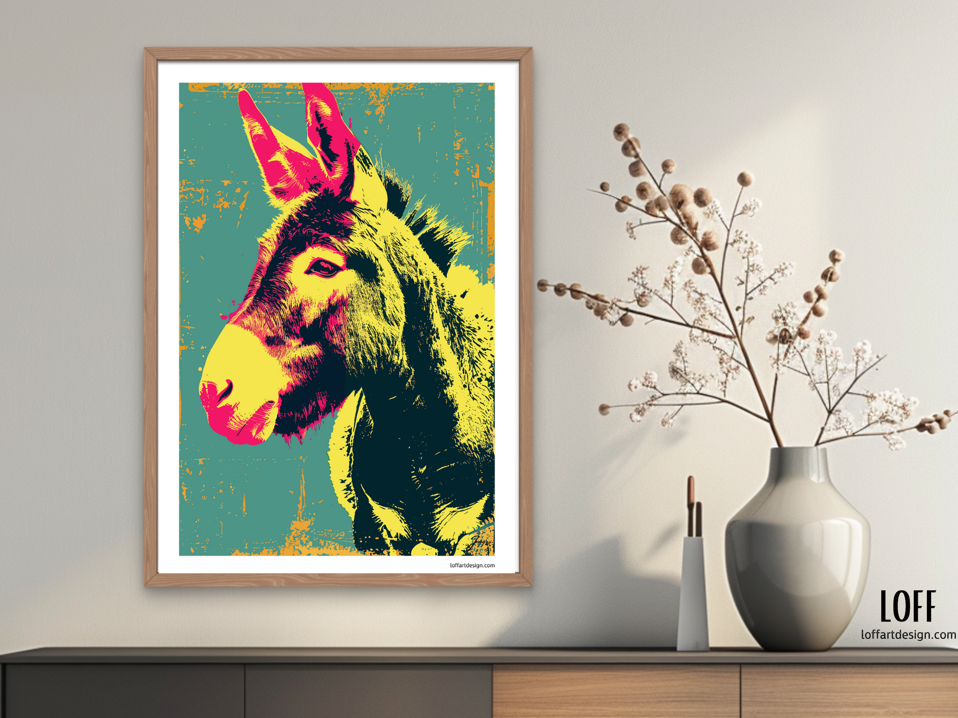 Pop art,Farmhouse , farm animals, animal portrait