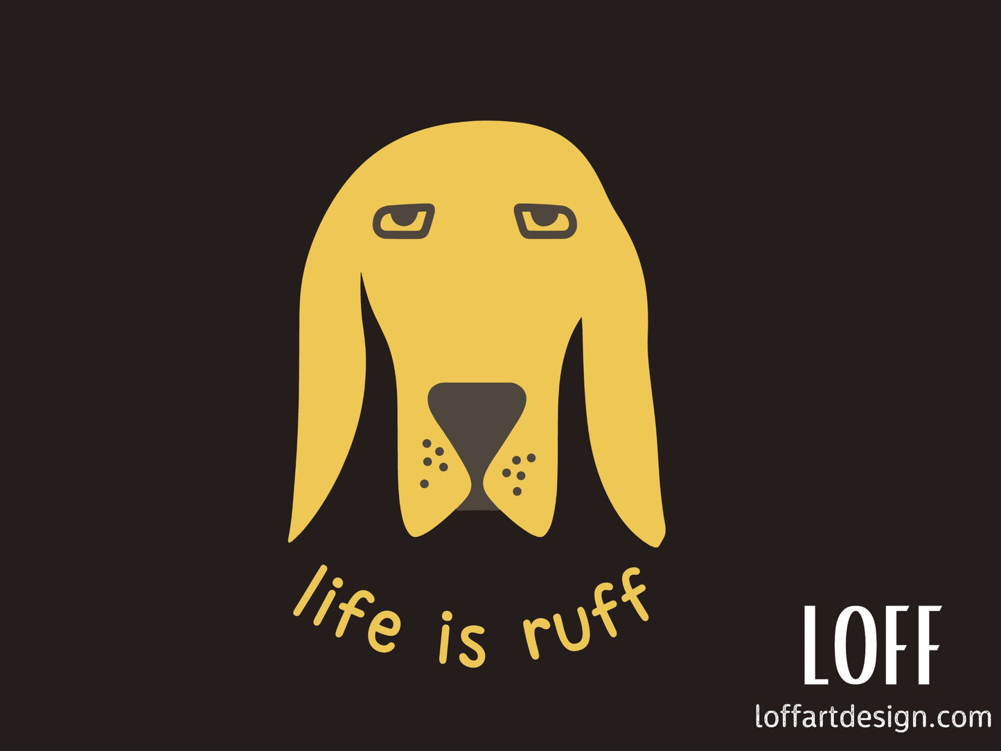 Life is ruff - funny dog quote - White glossy mug