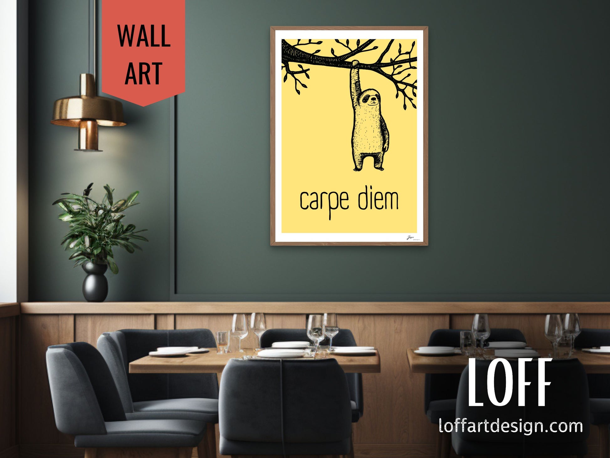 Irony Sloth poster,Gift Idea,minimalist, mug, Gift for Him or Her,homedecor,wall art