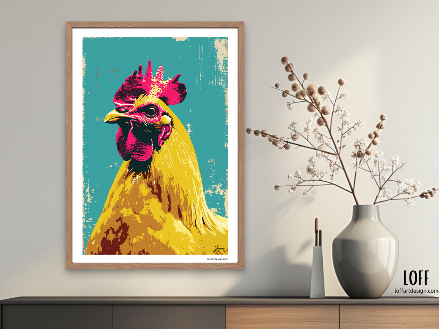 Pop art,Farmhouse , farm animals, animal portrait