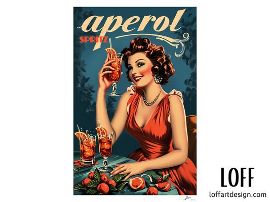 Vintage Aperol Spritz Poster,wall art, poster, vintage