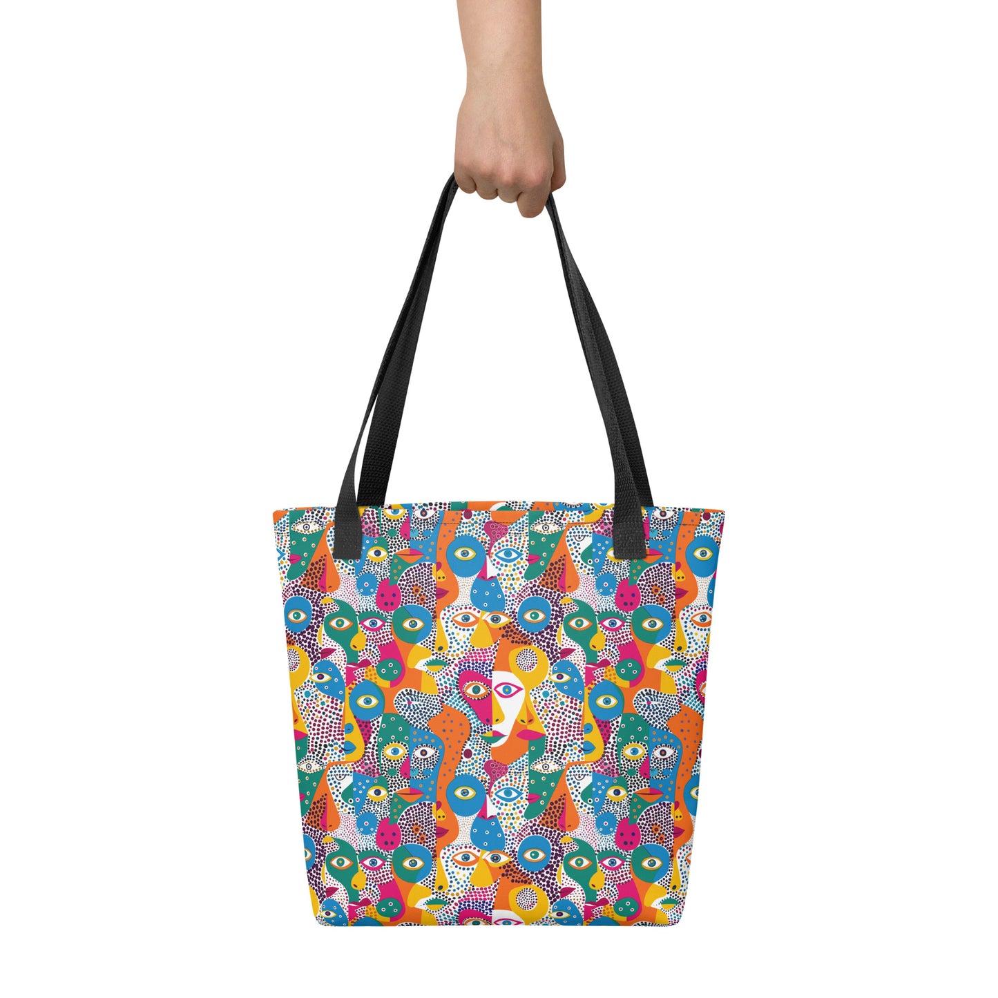 Vivid Faces - Abstract Pattern - Tote bag